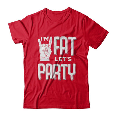 I'm Fat Let's Party Funny Drinking Beer Wine-T-Shirt & Hoodie-Premium T-Shirt-Red