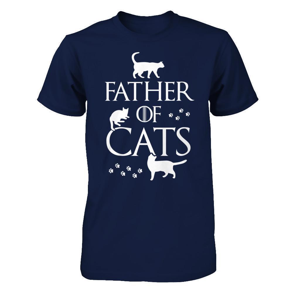 Father Of Cats Gifts For Cat Lovers-T-Shirt & Hoodie-Classic T-Shirt-Navy