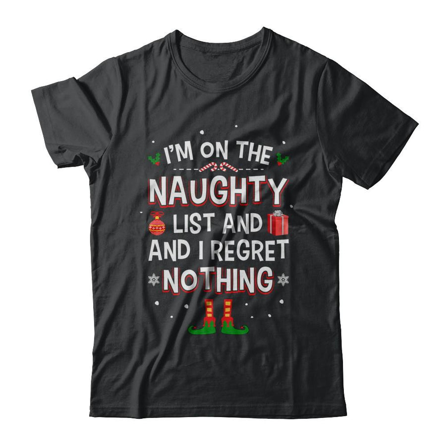 I'm On The Naughty List Funny Christmas-T-Shirt & Hoodie-Classic T-Shirt-Black