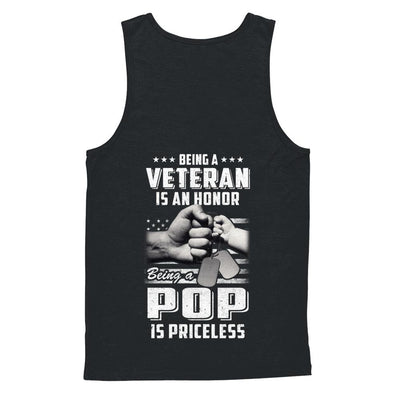 Being A Veteran Is An Honor Being A Pop Is Priceless-T-Shirt & Hoodie-Unisex Tank-Black