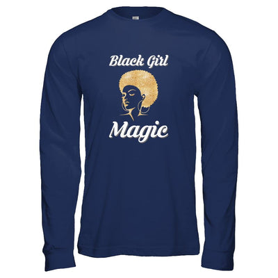 Black Girl Magic-T-Shirt & Tank Top-Long Sleeve T-Shirt-Navy