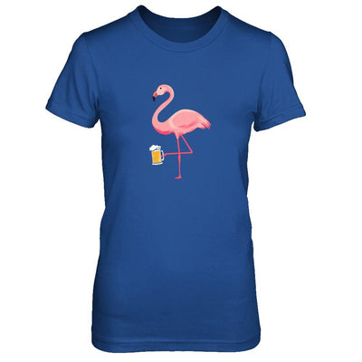 Beer Lover's Pink Flamingo Fun Party Beer-T-Shirt & Tank Top-Women's T-Shirt-Royal