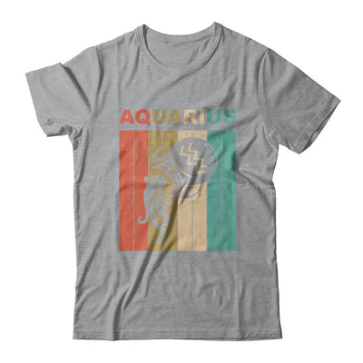 Vintage Aquarius Zodiac January February Birthday Gift-T-Shirt & Hoodie-Classic T-Shirt-Sport Grey