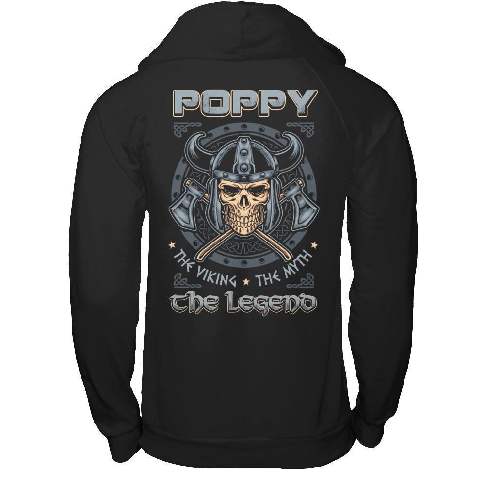 Poppy The Viking The Myth The Legend-T-Shirt & Hoodie-Pullover Hoodie-Black
