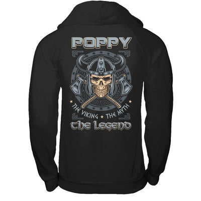 Poppy The Viking The Myth The Legend-T-Shirt & Hoodie-Pullover Hoodie-Black