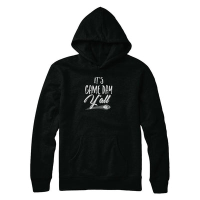 Funny It's Game Day Y'all Fan Football-T-Shirt & Tank Top-Pullover Hoodie-Black