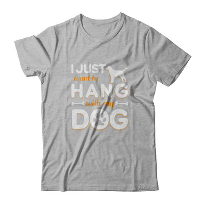 I Just Want To Hang With My Dog-T-Shirt & Tank Top-Premium T-Shirt-Heather Gray