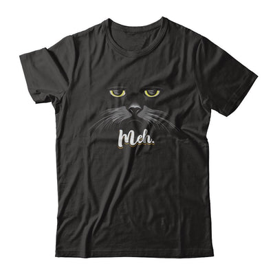 Funny Halloween Cat Meh Gift-T-Shirt & Sweatshirt-Premium T-Shirt-Black