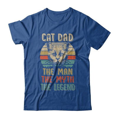 Cat Dad The Man The Myth Legend Fathers Day Gift Daddy-T-Shirt & Hoodie-Classic T-Shirt-Royal