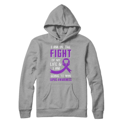 I'm In The Fight Of My Life And Win Lupus Awareness-T-Shirt & Hoodie-Pullover Hoodie-Light Steel