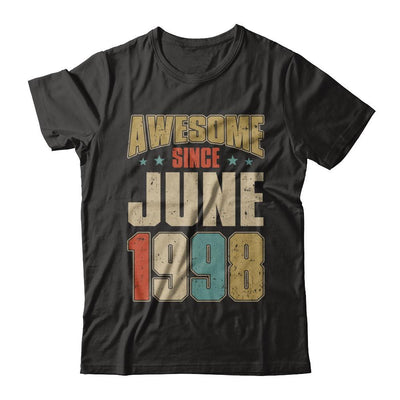 Vintage Retro Awesome Since June 1998 23th Birthday-T-Shirt & Hoodie-Premium T-Shirt-Black