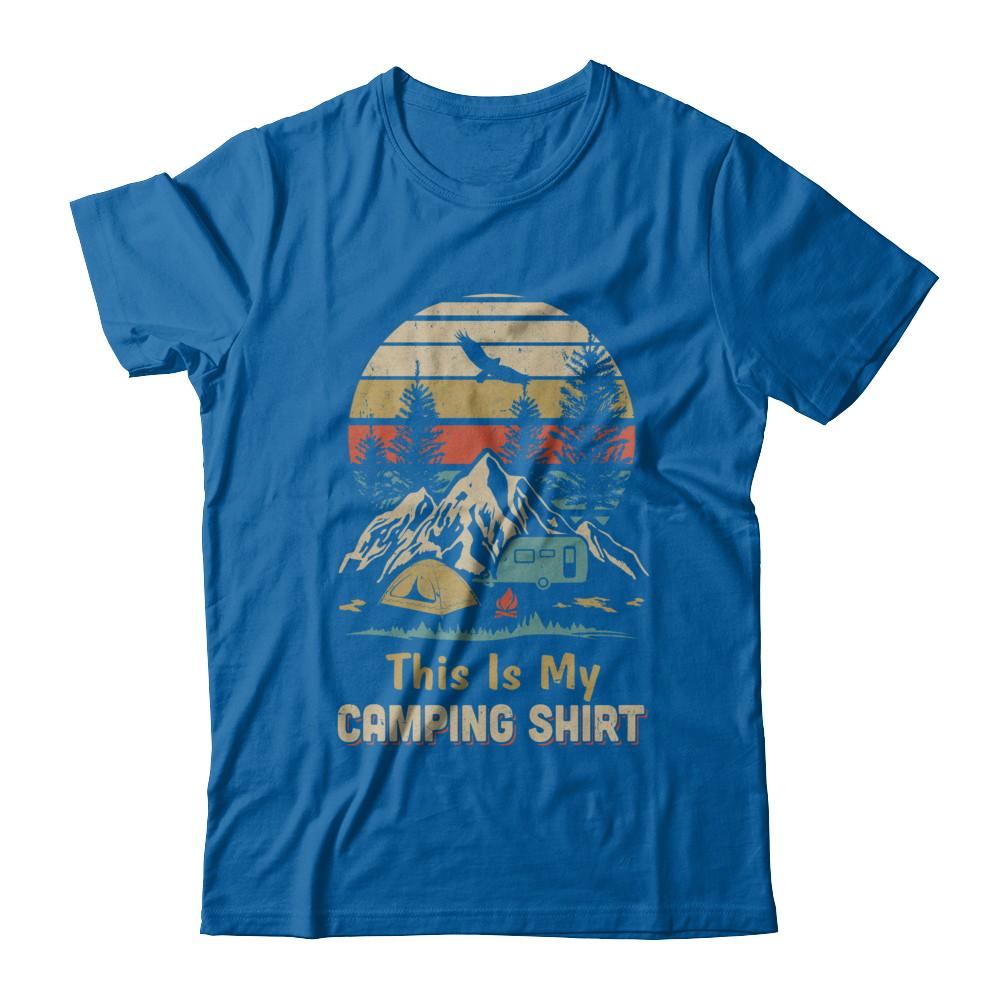 Vintage Papa Grandma Dad Mom This Is My Camping-T-Shirt & Hoodie-Classic T-Shirt-Royal
