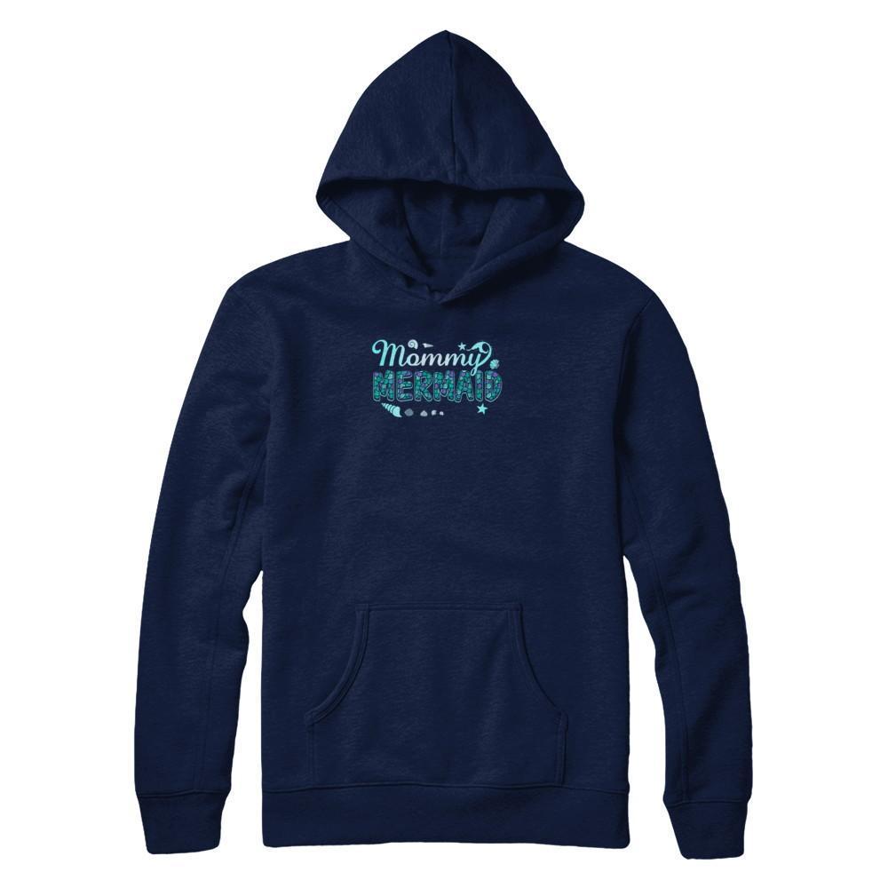 Mommy Mermaid-T-Shirt & Tank Top-Pullover Hoodie-Navy