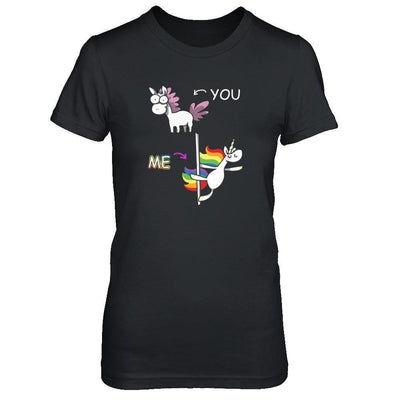 Cute Unicorn You Me-T-Shirt & Tank Top-Women's T-Shirt-Black