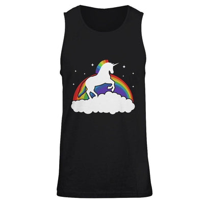 Totally Straight Unicorn Rainbow Gay Pride-T-Shirt & Hoodie-Unisex Tank-Black
