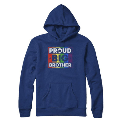 Proud Big Brother Gay Lesbian Pride Month LGBT-T-Shirt & Hoodie-Pullover Hoodie-Deep Royal