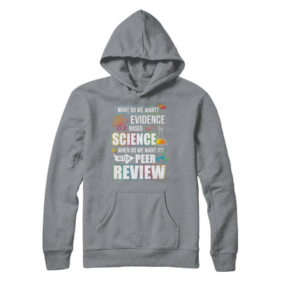 Funny Evidence Based Science After Peer Review-T-Shirt & Hoodie-Pullover Hoodie-Light Steel