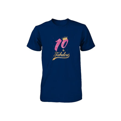 10Th And Fabulous Ten Birthday Youth-Youth Shirt-Toddler T-Shirt-Navy