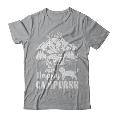 Cats Purr Happy Camppur Camper Camping-T-Shirt & Hoodie-Classic T-Shirt-Sport Grey