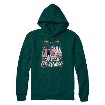 Merry Christmas Cat Women Girls Christmas Gift-T-Shirt & Sweatshirt-Pullover Hoodie-Deep Forest