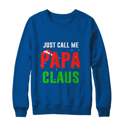 Santa Papa Claus Matching Family Christmas Pajamas-T-Shirt & Sweatshirt-Crewneck Sweatshirt-Deep Royal