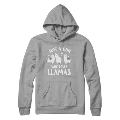 Just A Girl Who Loves Llamas-T-Shirt & Hoodie-Pullover Hoodie-Light Steel