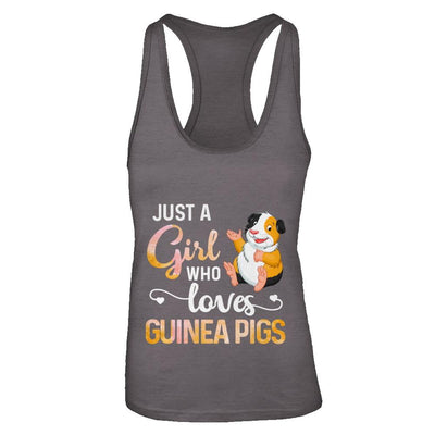 Just A Woman Who Loves Guinea Pigs-T-Shirt & Tank Top-Women's Ideal Racerback Tank-Dark Grey