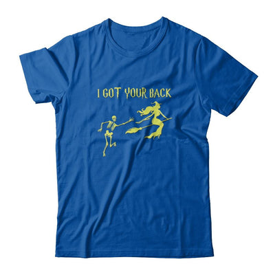 Funny Witch Skeleton Halloween I Got Your Back-T-Shirt & Tank Top-Premium T-Shirt-Royal