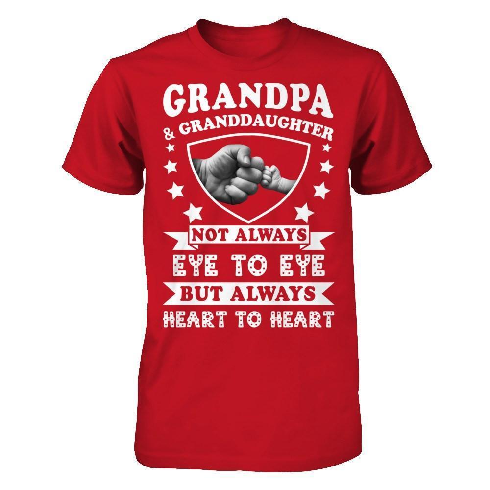 Grandpa And Granddaughter Not Always Eye To Eye-T-Shirt & Hoodie-Classic T-Shirt-Red