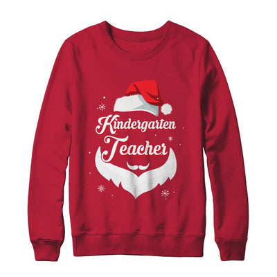 Kindergarten Teacher Claus Matching Christmas Santa-T-Shirt & Sweatshirt-Crewneck Sweatshirt-Red