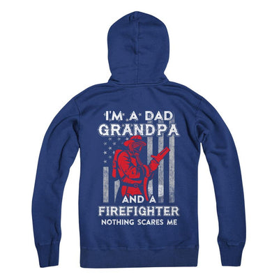 I'm A Dad Grandpa Firefighter Father's Day Gift-T-Shirt & Hoodie-Pullover Hoodie-Deep Royal