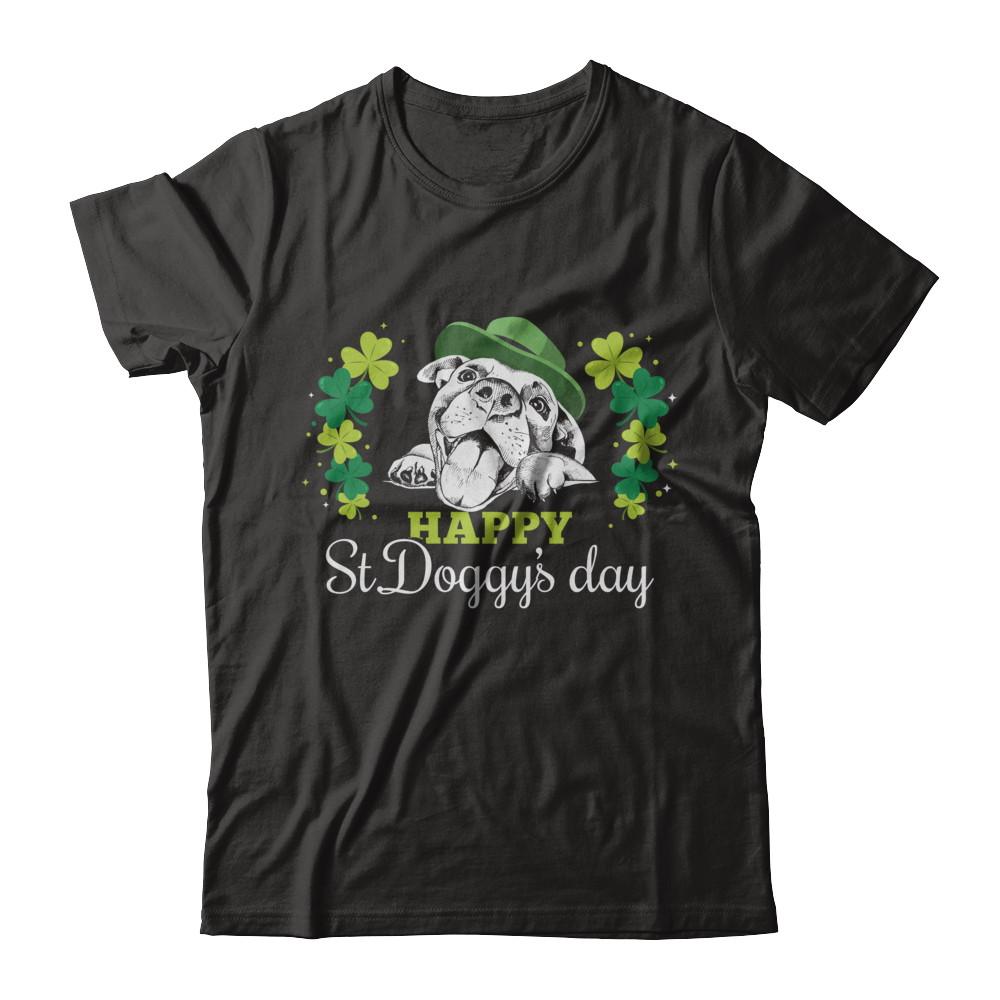 Happy St Doggy's Day Saint Patrick's Day Dog-T-Shirt & Hoodie-Premium T-Shirt-Black