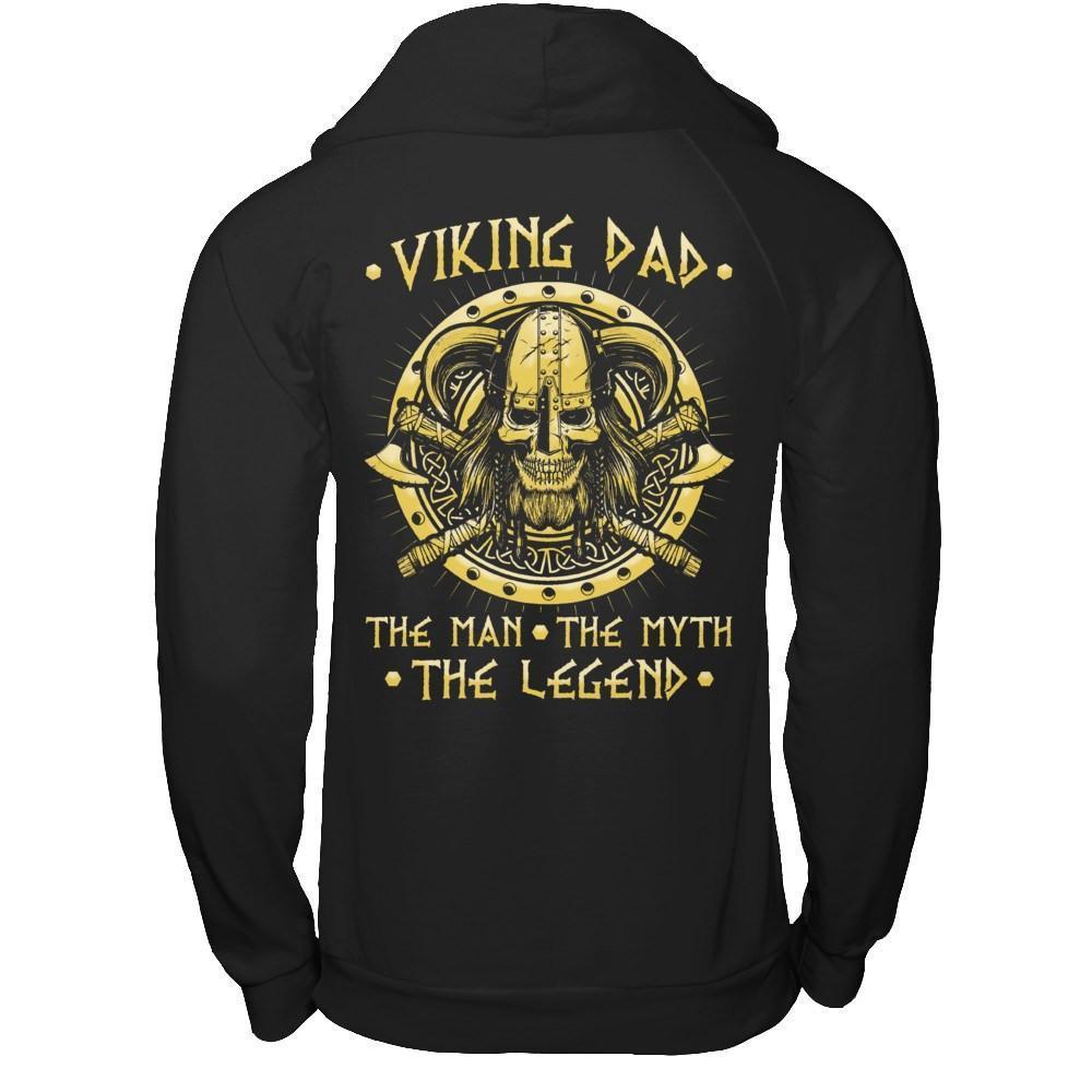 Viking Dad The Man The Myth The Legend-T-Shirt & Hoodie-Pullover Hoodie-Black