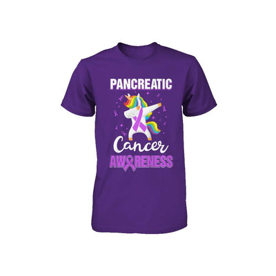 Inspirational Pancreatic Cancer Awareness Unicorn Support Youth-Youth Shirt-