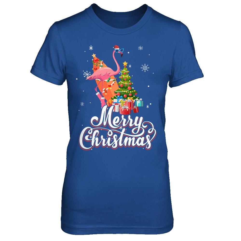 Flamingo Christmas Gift Merry Christmas Flamingo-T-Shirt & Sweatshirt-Women's T-Shirt-Royal