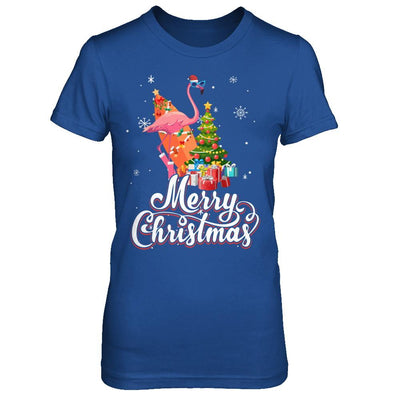 Flamingo Christmas Gift Merry Christmas Flamingo-T-Shirt & Sweatshirt-Women's T-Shirt-Royal