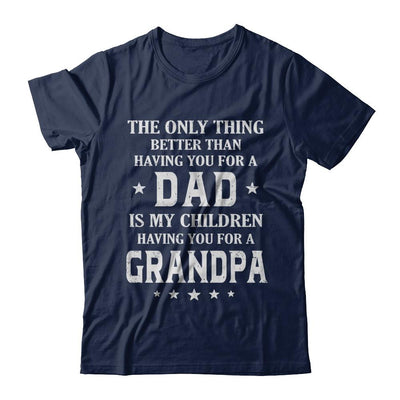 Only The Best Dad Get Promoted To Grandpa Fathers Day-T-Shirt & Hoodie-Classic T-Shirt-Navy