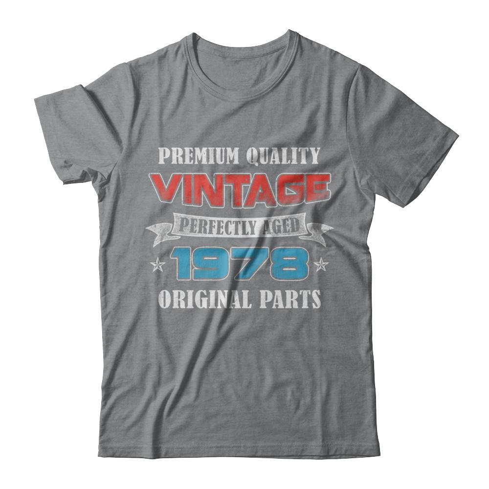Vintage Premium Prefectly Aged 1978 43th Birthday Gift-T-Shirt & Hoodie-Classic T-Shirt-Sport Grey