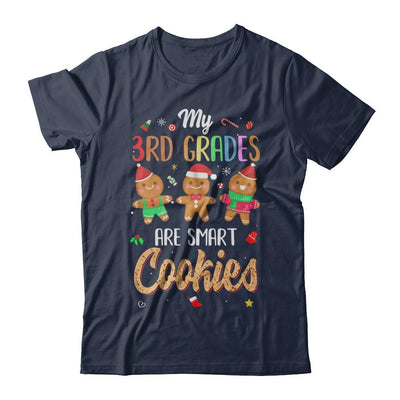 Teacher My 3th Graders Are Smart Cookies Christmas-T-Shirt & Sweatshirt-Classic T-Shirt-Navy