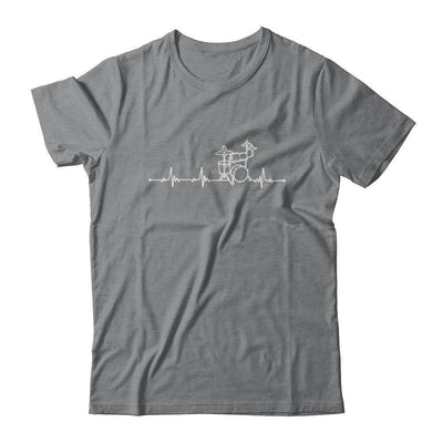 Drums Heartbeat Drummers Music Lover Musician Rock-T-Shirt & Hoodie-Classic T-Shirt-Sport Grey