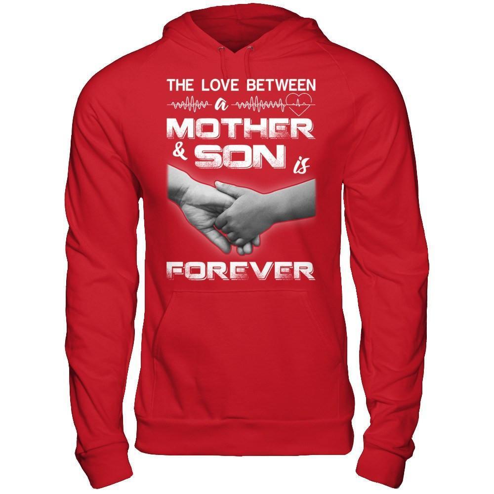 The Love Between A Mother And Son Is Forever-T-Shirt & Hoodie-Pullover Hoodie-Red