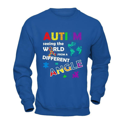 Autism Seeing The World Differently Angel-T-Shirt & Hoodie-Crewneck Sweatshirt-Royal