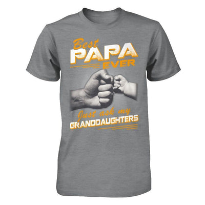 Best Papa Ever Just Ask My Granddaughters-T-Shirt & Hoodie-Classic T-Shirt-Sport Grey