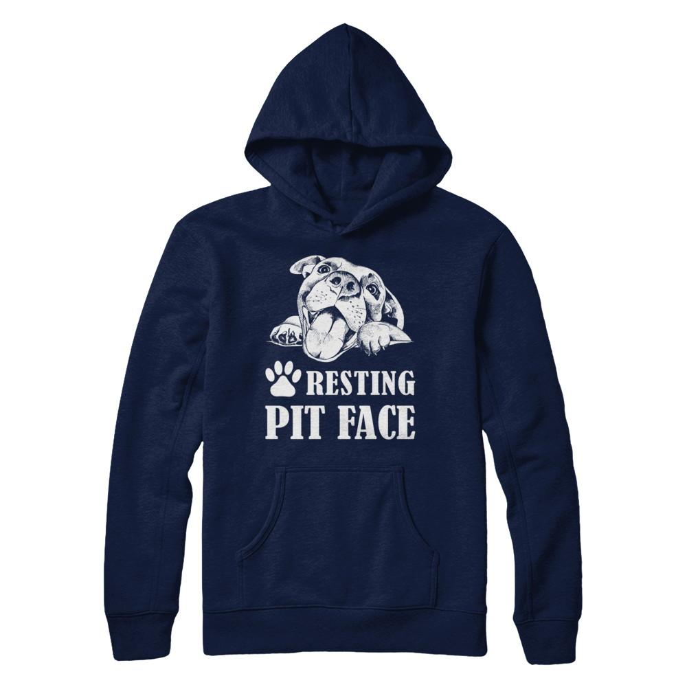Resting Pit Face-T-Shirt & Hoodie-Pullover Hoodie-Navy