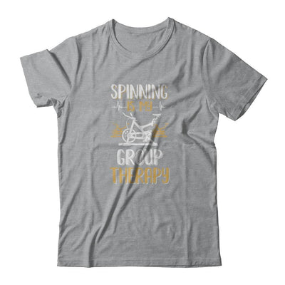 Fitness Gym Mom Spinning Is My Group Therapy-T-Shirt & Tank Top-Classic T-Shirt-Sport Grey