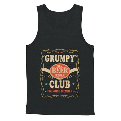 Grumpy Old Beer Drinkers Club Founding Member Fathers Day-T-Shirt & Hoodie-Unisex Tank-Black