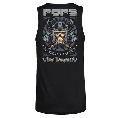 Pops The Viking The Myth The Legend-T-Shirt & Hoodie-Unisex Tank-Black