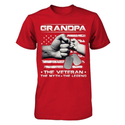 Grandpa The Veteran The Myth The Legend-T-Shirt & Hoodie-Classic T-Shirt-Red