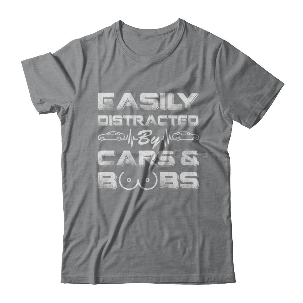 Easily Distracted By Cars And Boobs-T-Shirt & Hoodie-Classic T-Shirt-Sport Grey