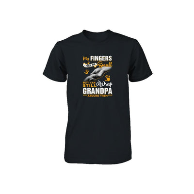 My Fingers May Be Small But I Can Still Wrap Grandpa Youth-Youth Shirt-Toddler T-Shirt-Black